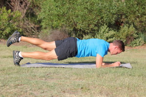 Plank with leg lift